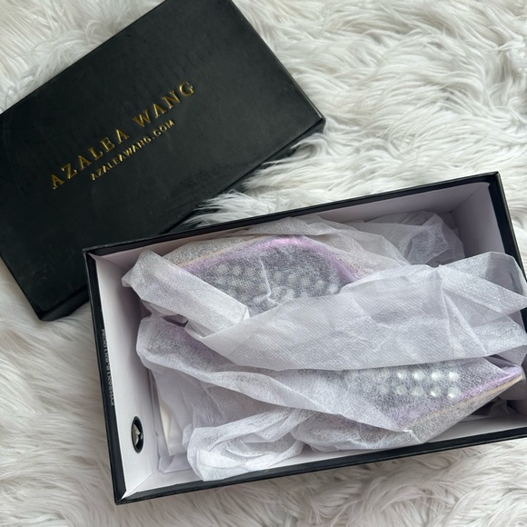 HP🌙[ Azalea Wang ] Rhinestone Star Heel Minnie Purple Peep Toe Heels - Picture 9 of 14